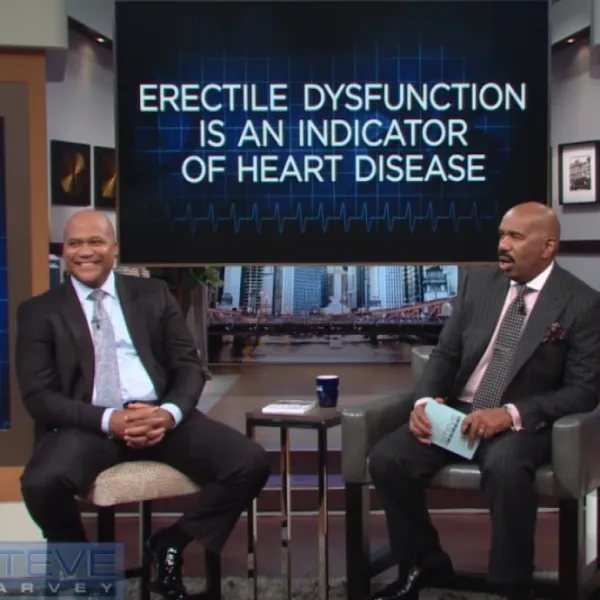 Dr. Cooper on the set of the Steve Harvey show